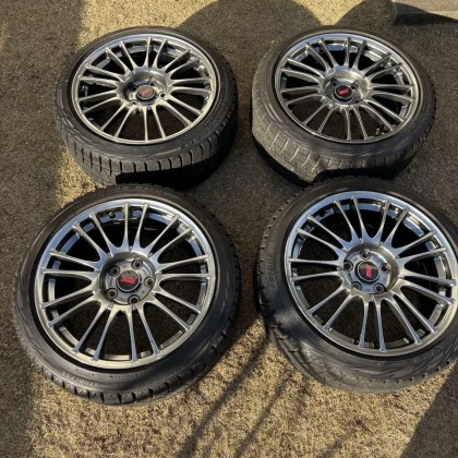 JDM STI Genuine Forging Wheels 184Book Set Studless Tires for Subaru W No Tires