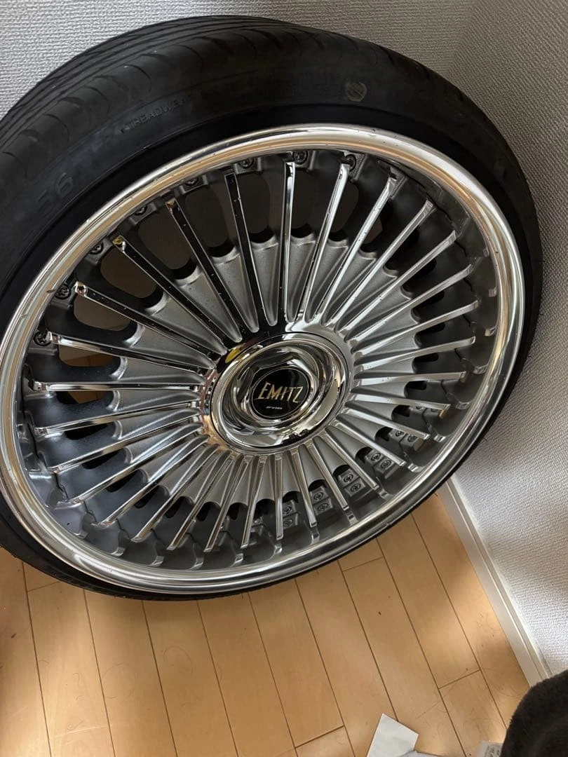 JDM EMITZ 20 Black Chrome Plated Wheels from Fukuoka No Tires - Image 4