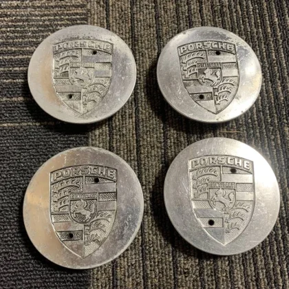 JDM Porsche Metal genuine wheel caps polished alloy center caps alumin No Tires