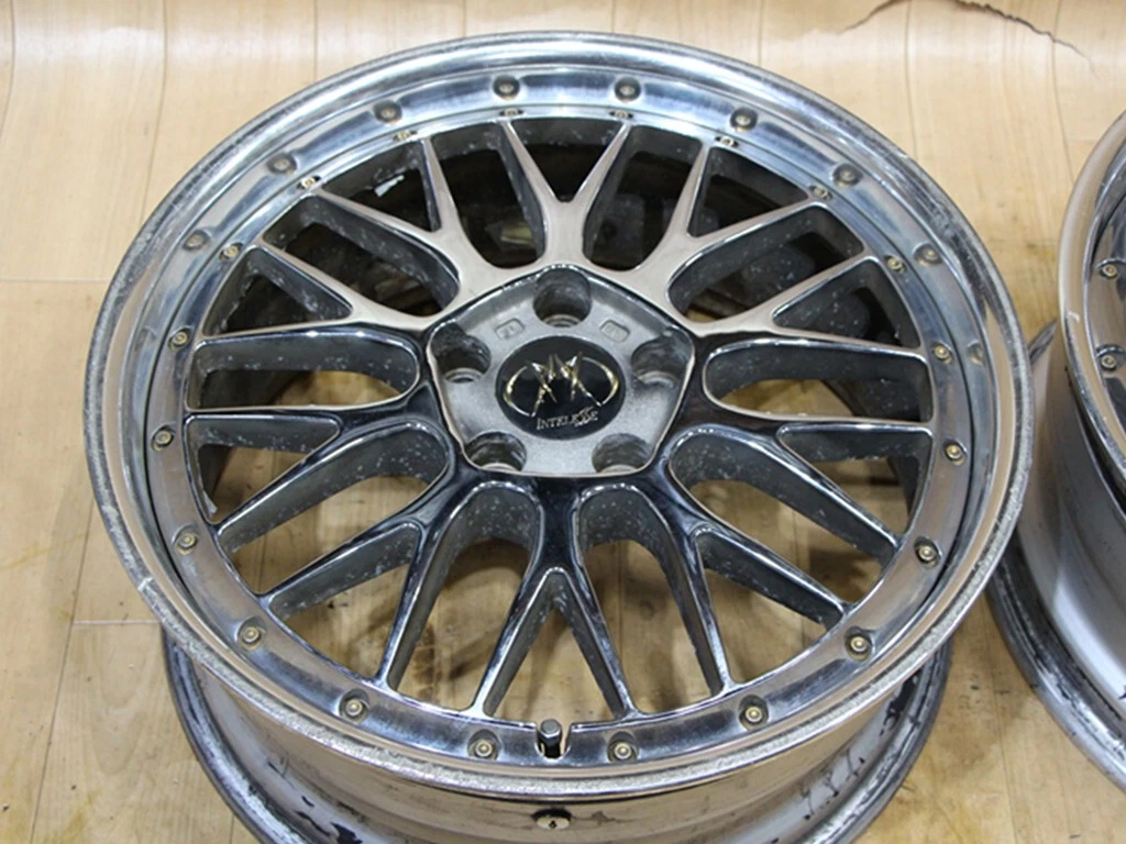 JDM B997 Deep Rim Rare Algernon INTELESSE 3-Piece Wheels 18x8J+43 PCD1 No Tires - Image 4