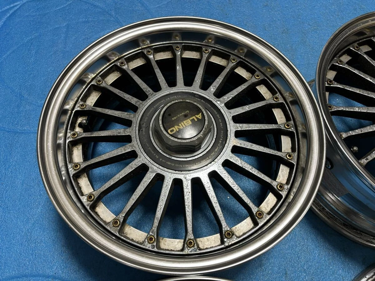 JDM Rare Weds ALBINO deep rim 1515X6.5JJ +16 PCD 114.3/4H used 4Book o No Tires - Image 5