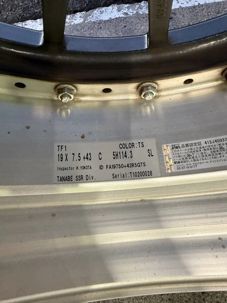 JDM SSR Professor TF1 197.5J +43 SL Professor TF1 SSR No Tires - Image 6