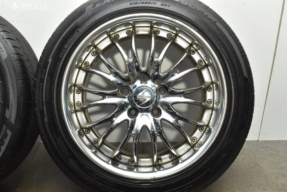 JDM Deep-rimmed WORK Seeker CX 17-inch 8J +60 PCD114.3 wheels on EAGLE No Tires - Image 5