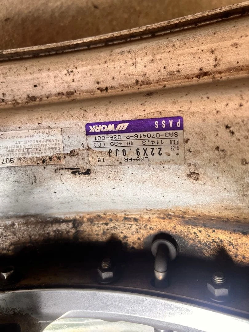 JDM 22work LS 105 plated deep rim rare work No Tires - Image 5