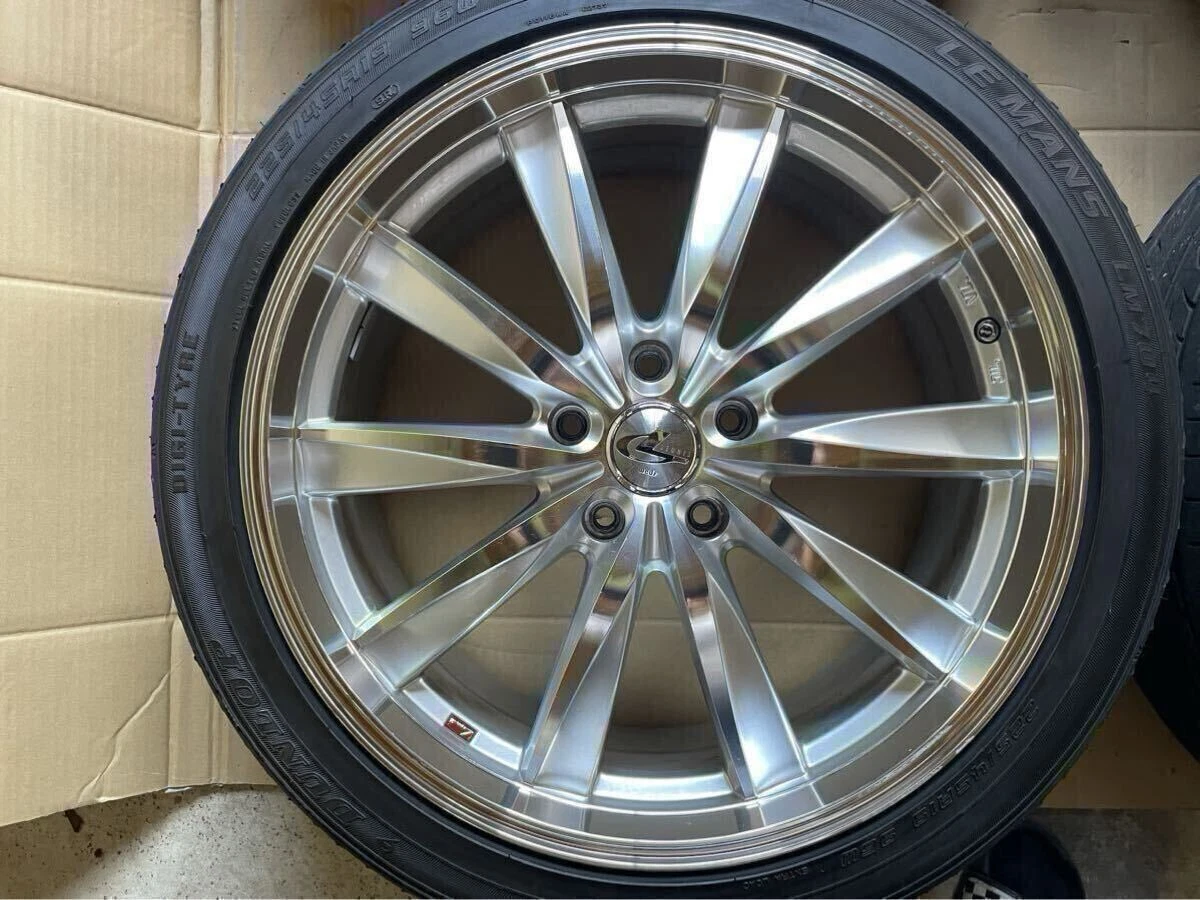 JDM Weds LEONIS 19 Hyper Silver Mirror Cut Aluminum Wheels 4Book 5-114 No Tires - Image 5