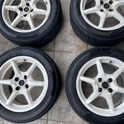 JDM Out of print old model P1 Racing 15-inch 6.5J+30 wheels with 22-ye No Tires