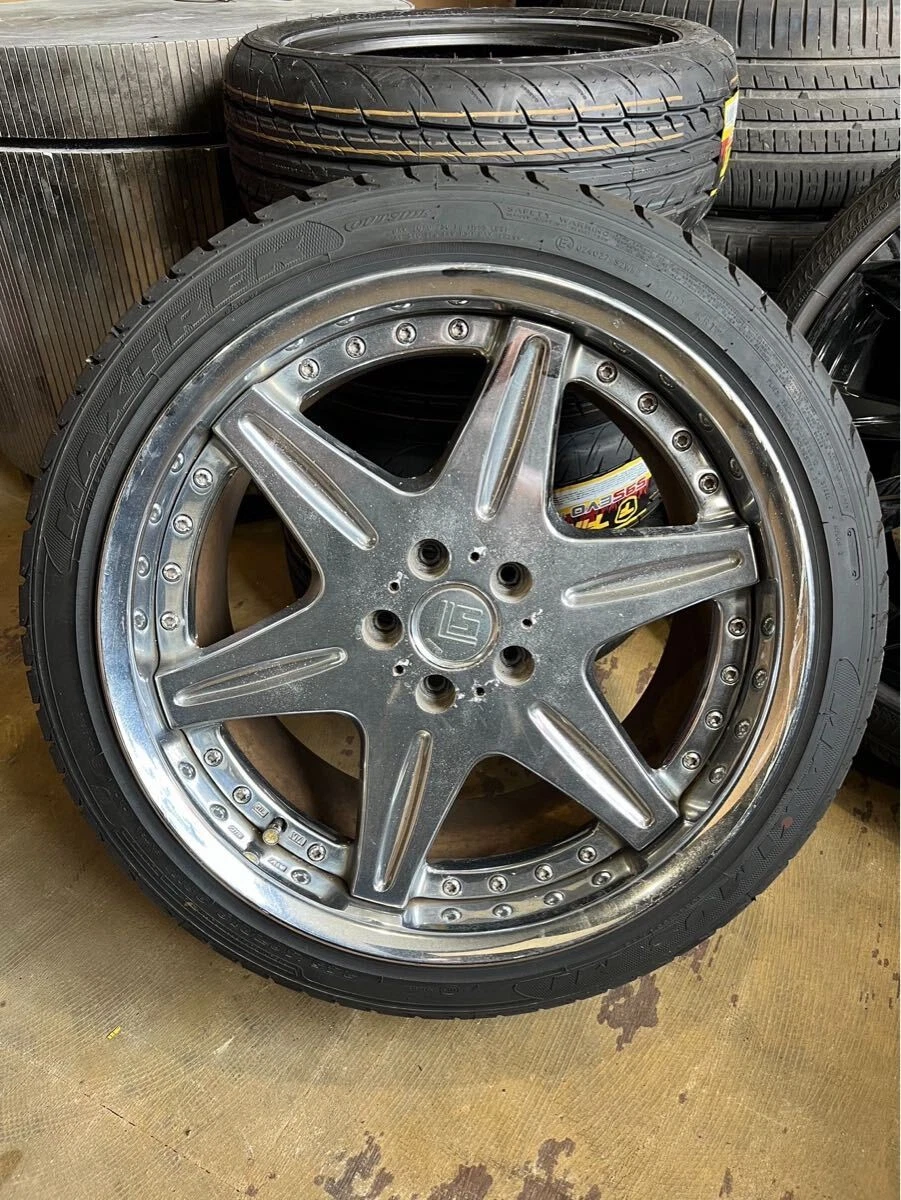 JDM 19-inch rare WORK workLS406 wheels 8J +35/10J +45/pcd114.3F 225/35 No Tires - Image 4