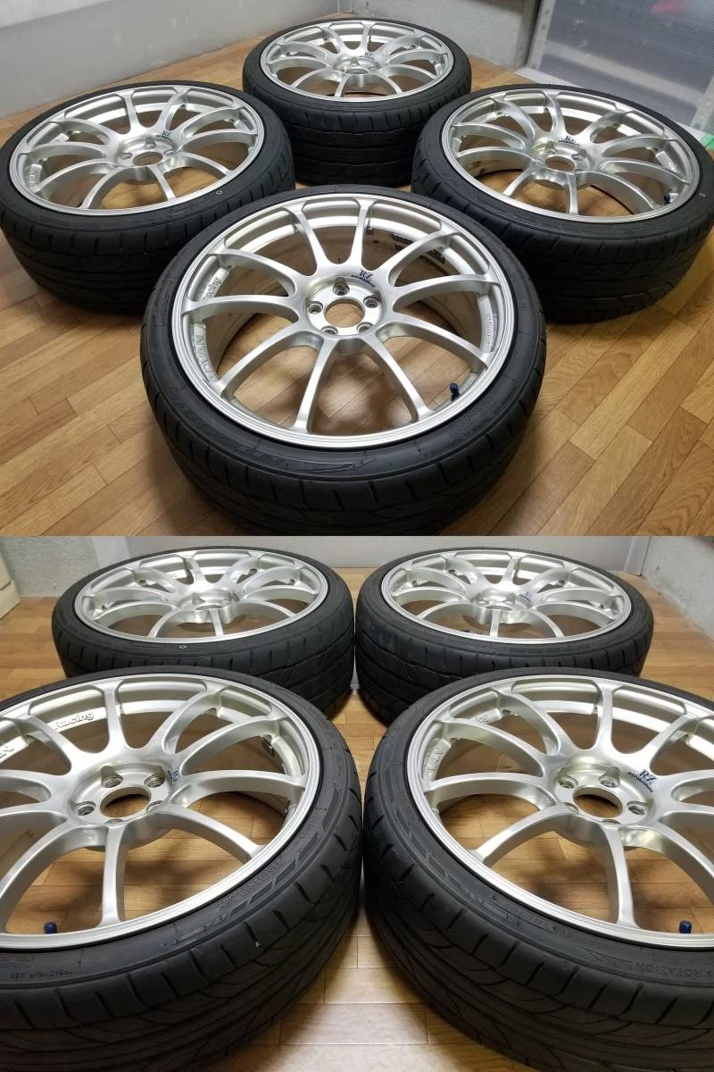 JDM Rare 198J +50 PCD100 ADVAN Racing RZ wheels with burr grooves for No Tires - Image 6