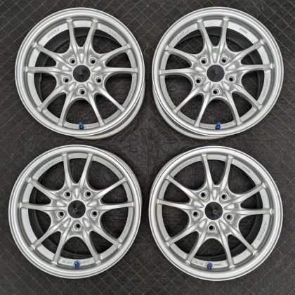 JDM Limited Edition MUGEN Rays MF10 156.5J +45 pcd114.3 5-Lug Silver F No Tires