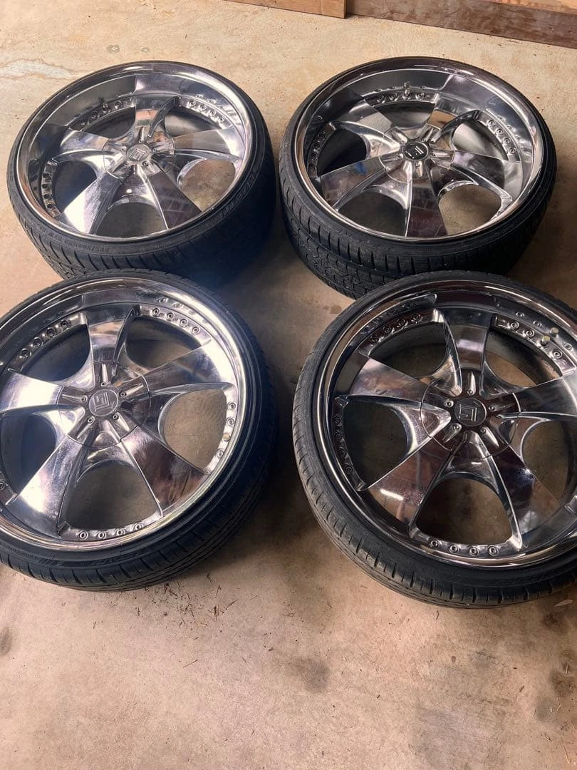 JDM 22work LS 105 plated deep rim rare work No Tires