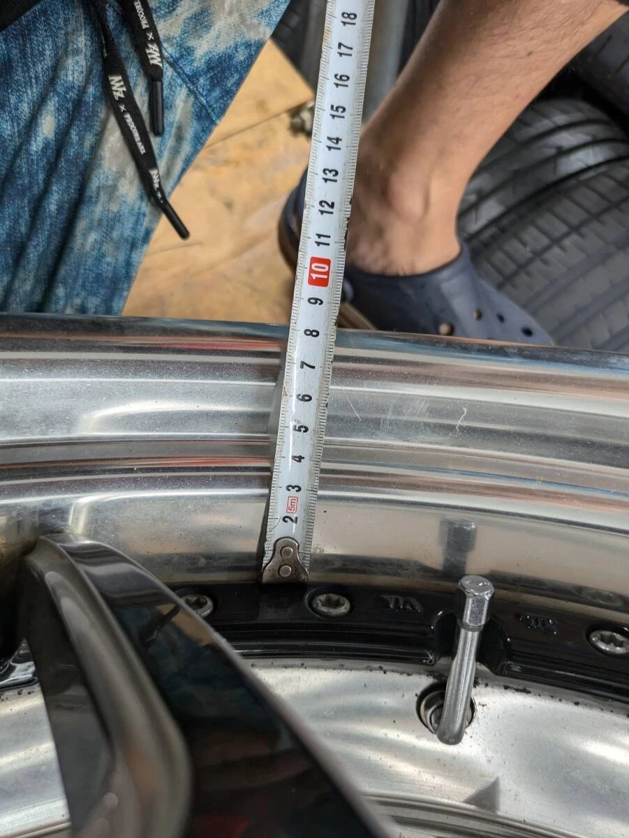 JDM WORK Durandal stepped rims polished black finish for 86 BRZ Prius No Tires - Image 5