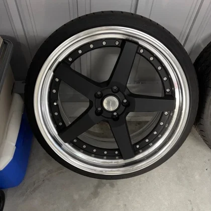 JDM Work Gnosis 20 Matt Black 5Book Spoke Wheels No Tires