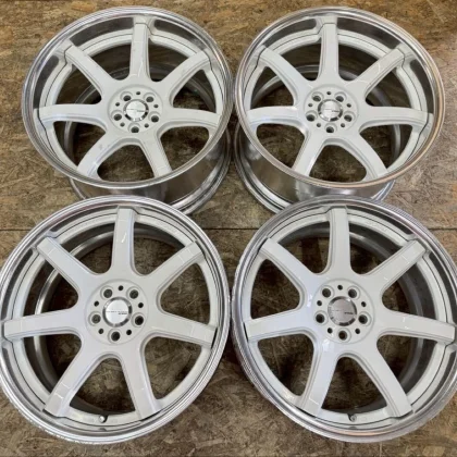 JDM Rare WORK emotion T7R 1810J+34 11.5J+37 PCD100 5-hole 5H deep rim No Tires