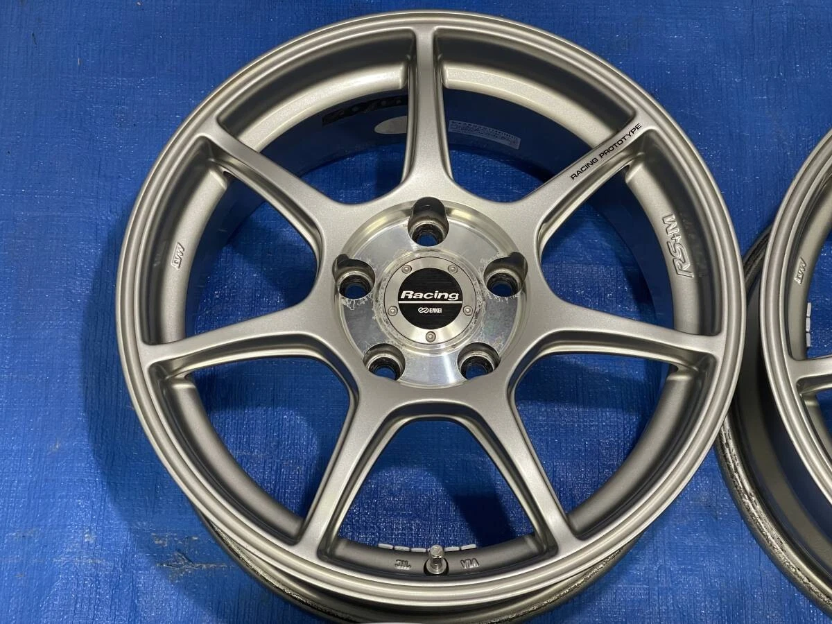 JDM Out of print rare Enkei ENKEI_RACING_RS + M16x7J +35 114.3/5H Civ No Tires - Image 2