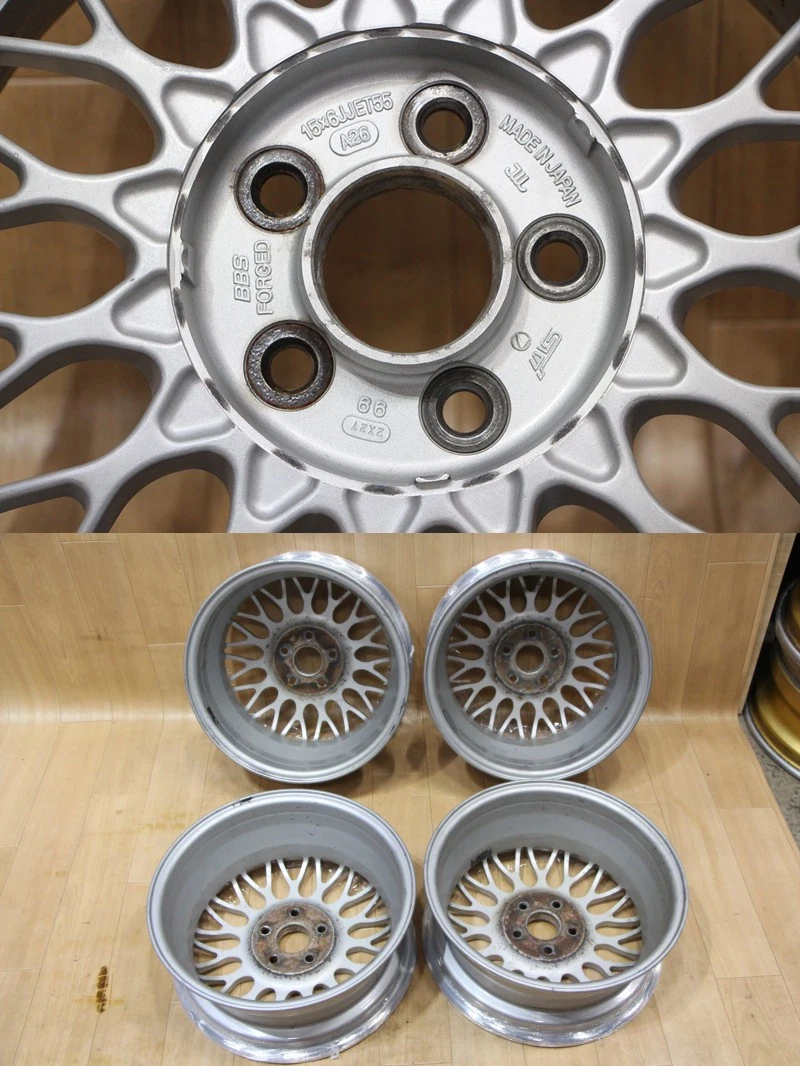 JDM B189 lightweight forging BBS Subaru genuine STI option 15x6J+55 PC No Tires - Image 10