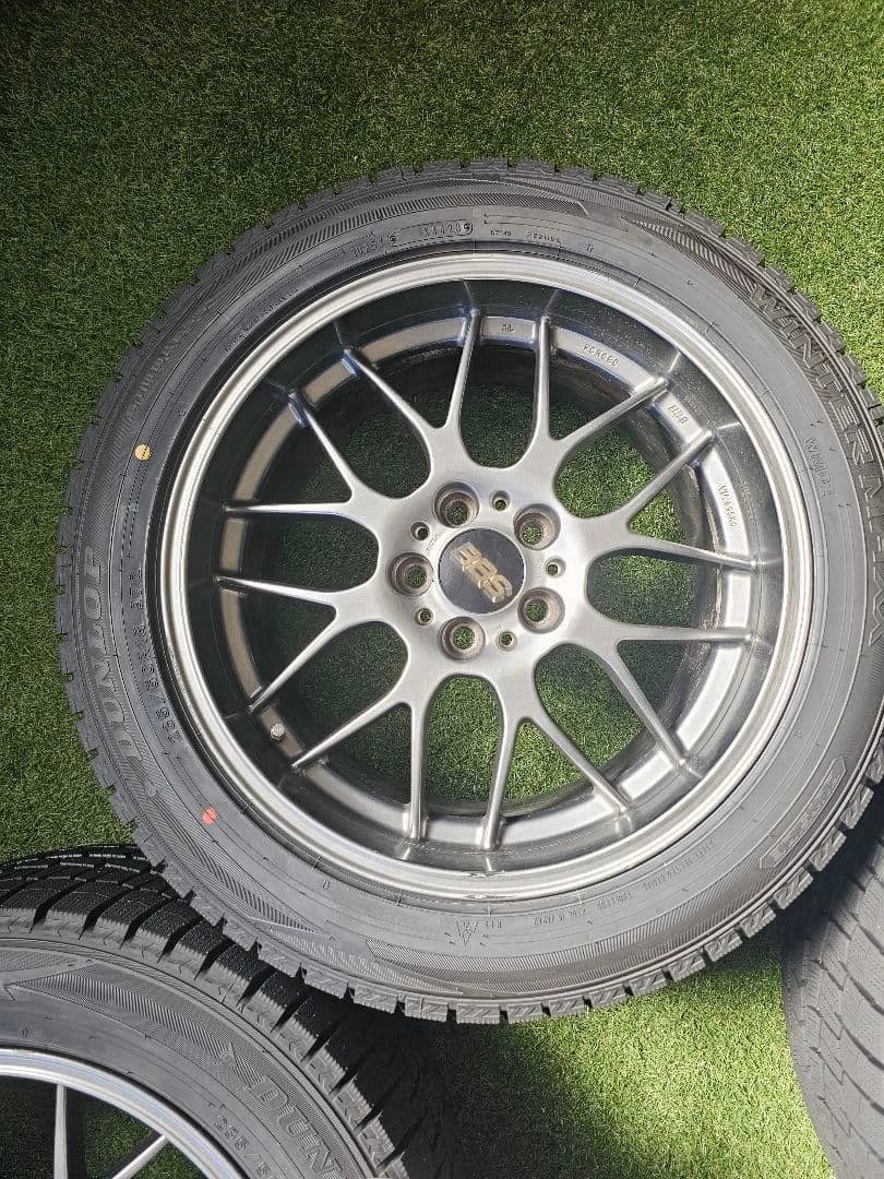 JDM One-time bumpy studless tire set 235/50r18 BBS RG R No Tires - Image 4