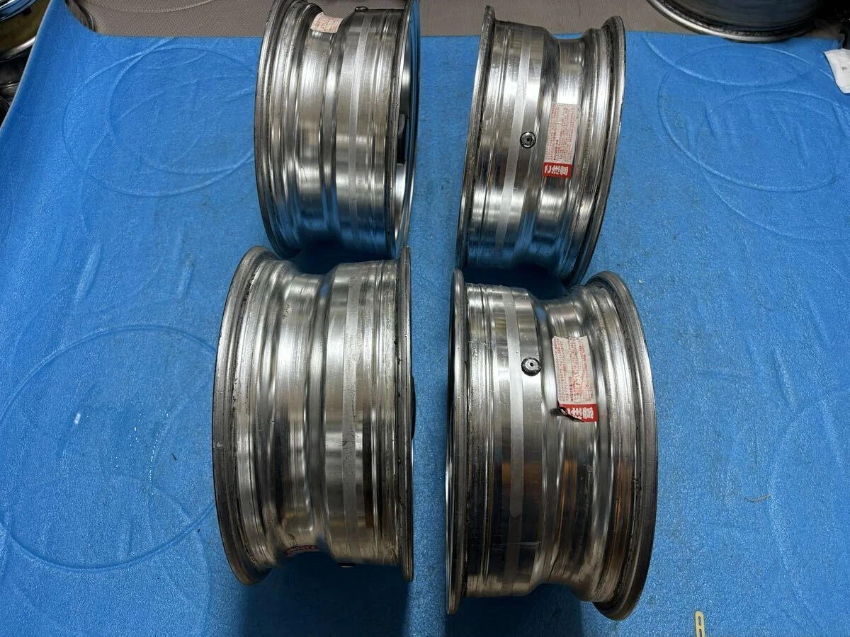 JDM Rare Weds ALBINO deep rim 1515X6.5JJ +16 PCD 114.3/4H used 4Book o No Tires - Image 7