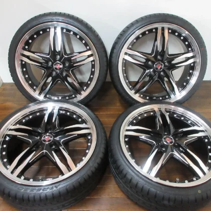 JDM AME Steiner LSV 19-inch 7.5J +55 5-lug PCD114.3 tires with Silun A No Tires