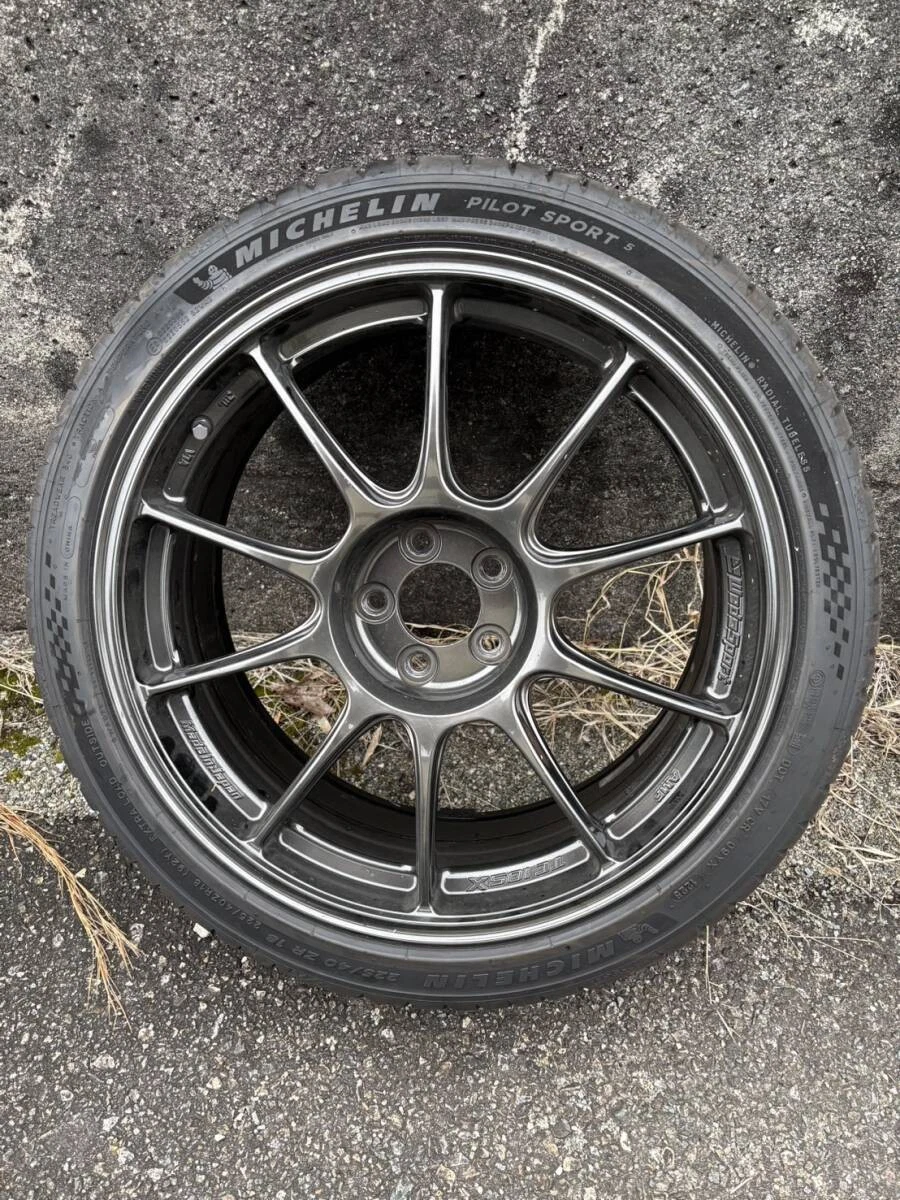 JDM Deep grooved 25-year-old Michelin Weds TC105X wheels mounted on Pi No Tires - Image 5