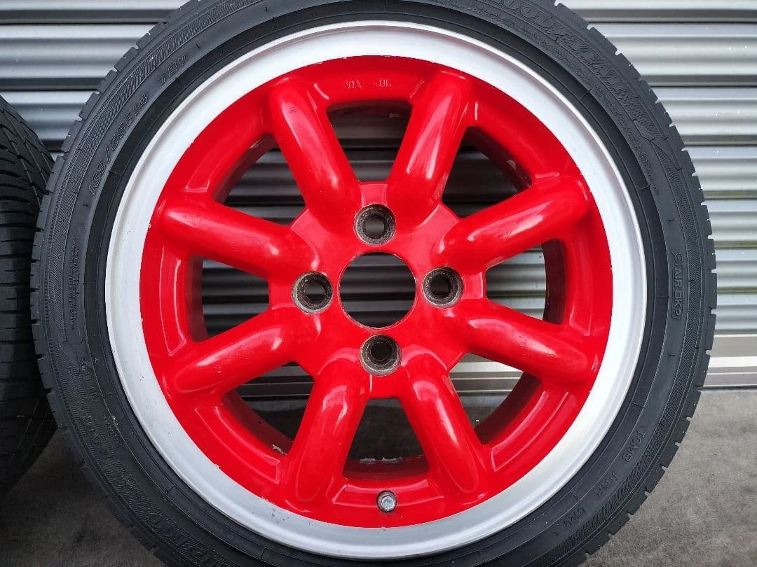 JDM Eight spoke 14x6J 4H100 +38 165/55R14 No Tires - Image 3