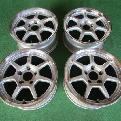 JDM Rare Hinodex AGUZZE 4Book Taneisha 15x7J+43 114.3 5H lightweight w No Tires