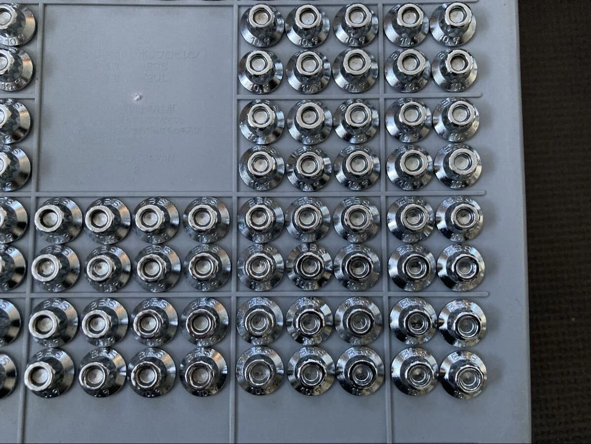 JDM Exquisite Finish BBS RS Genuine Piercing Bolt & Nut Set 152 Books No Tires - Image 5