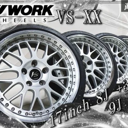 JDM Rare //Size//24 year old tires included WORK VS-XX 178J +35 9J +35 No Tires