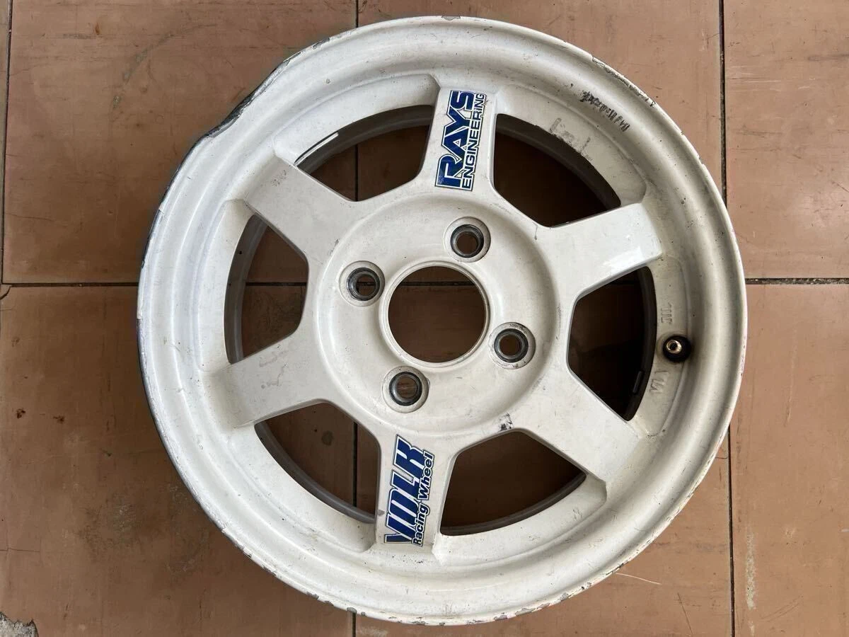 JDM Rare TE37 132Book Set 5j +45 pcd100 4h 4-lug white RAYS VOLK Racin No Tires - Image 2