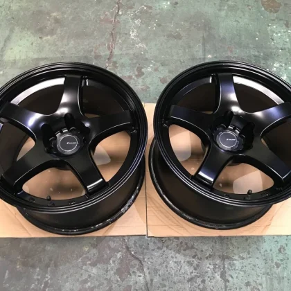 JDM Rare Size VALINO 9.5J 17 ±0 5/114 Matte Black 2-Book Set No Tires