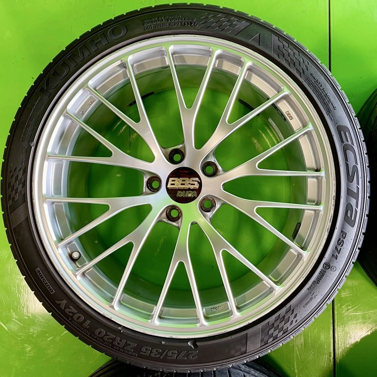 JDM NGT012 BBS Genuine Dura RZ004/RZ005 Wheels 20x8.5J +28 20x9.5J +40 No Tires - Image 4