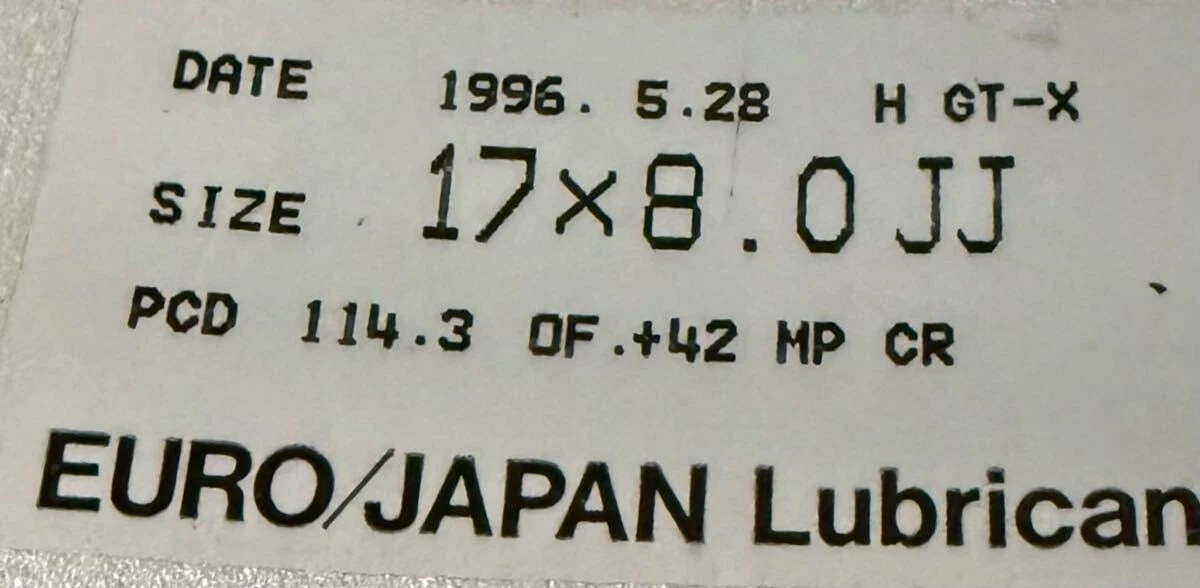 JDM Rare RAYS SEBRING GT-X 178J+42 PCD 114.3 5-lug 5H Discontinued for No Tires - Image 10