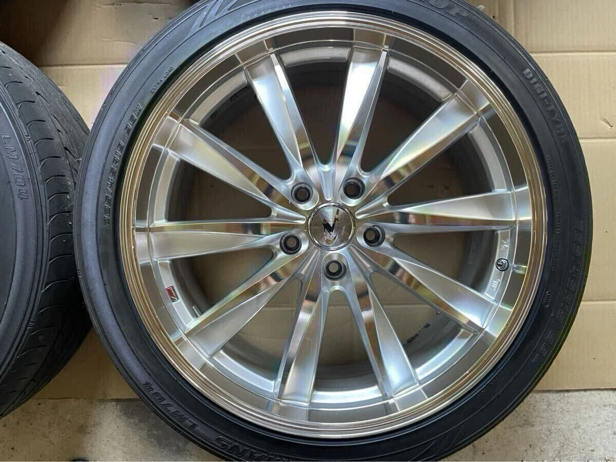 JDM Weds LEONIS 19 Hyper Silver Mirror Cut Aluminum Wheels 4Book 5-114 No Tires - Image 6