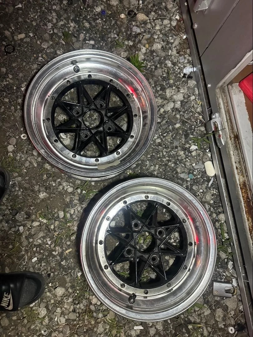 JDM RIVER SIDE Old car 7j ? 114.3 4-hole Rare 144Book No Tires - Image 3