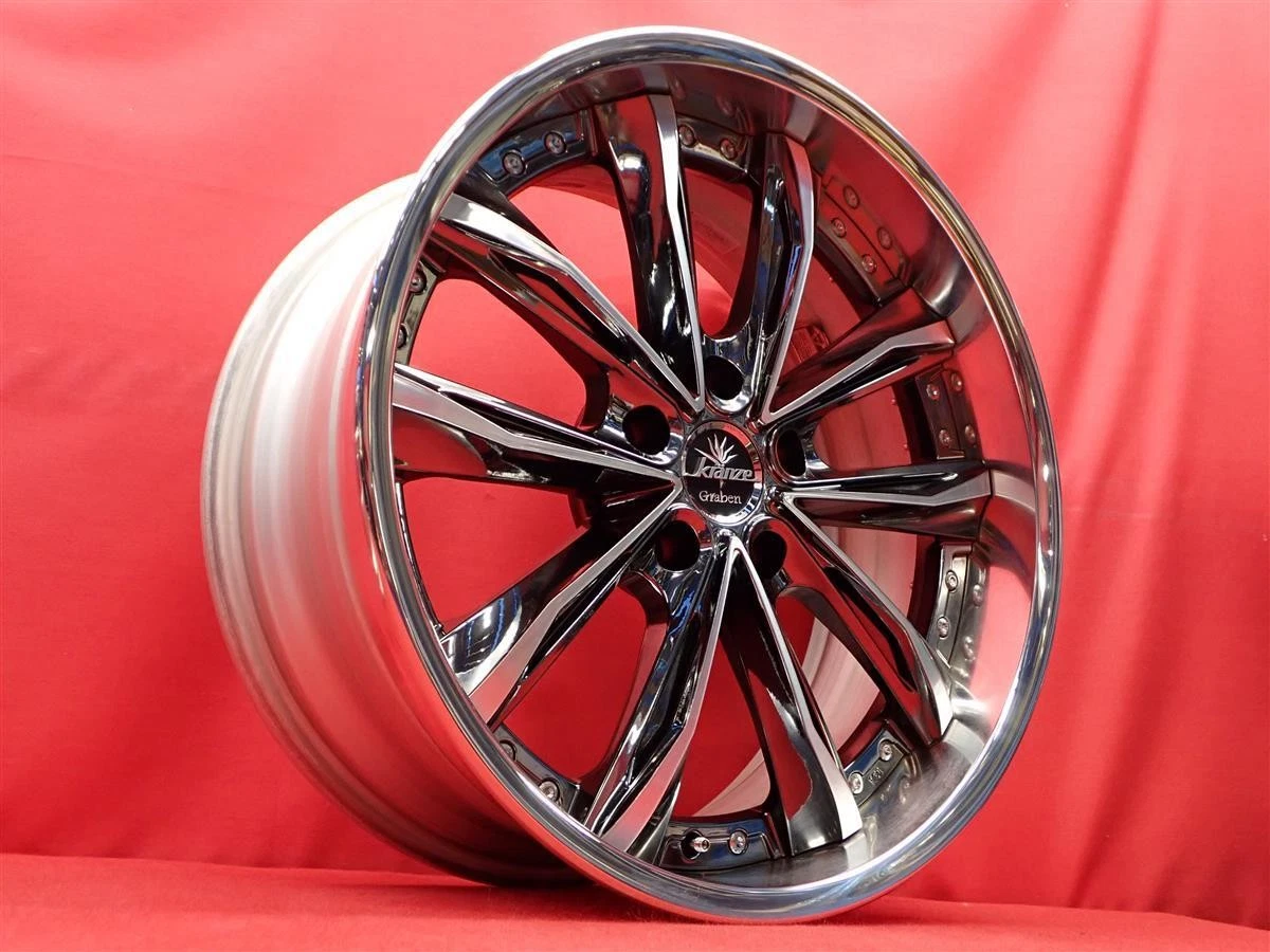 JDM Deep rim F50mm R70mm WEDS Kranze Graben Used wheels 4Book 8.5/9.5J No Tires - Image 2