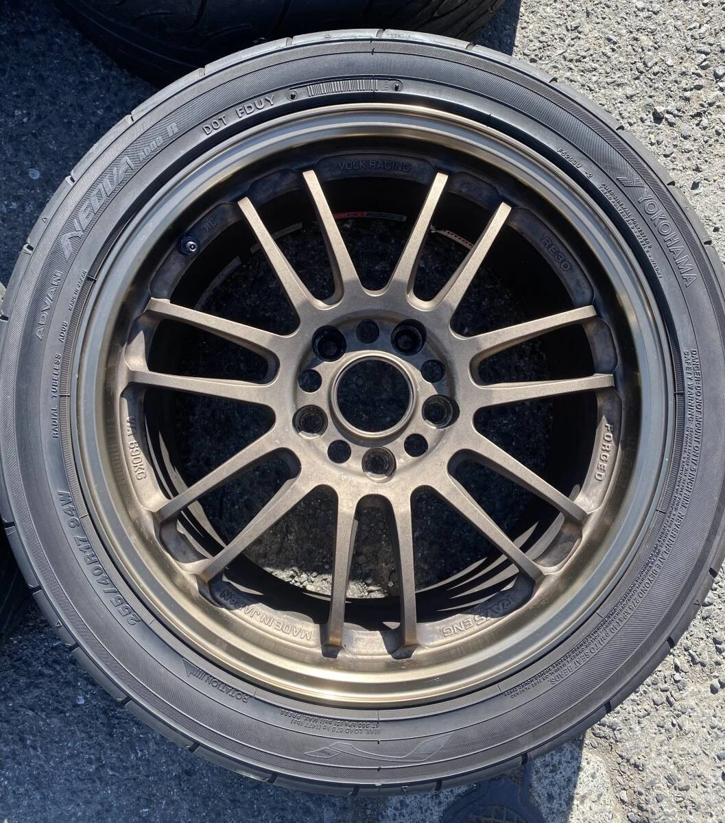 JDM Rare VOLK RACING RE30 Volk Racing RAYS Bronze wheels PCD 114.3 5-h No Tires - Image 2