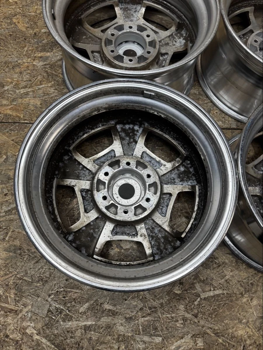 JDM Rare WORK Euroline DH 188.5J+25 9J+25 PCD139.7 6-hole 6H deep rim No Tires - Image 7