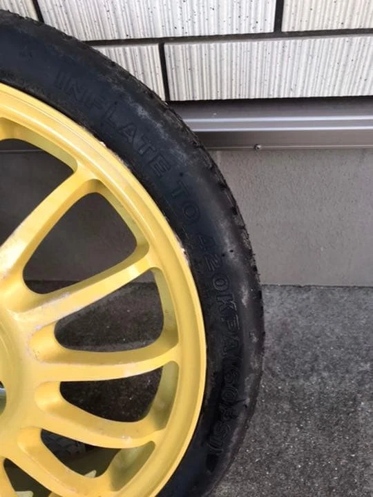 JDM Rare FD3S spare tire and Enkei wheels No Tires - Image 3