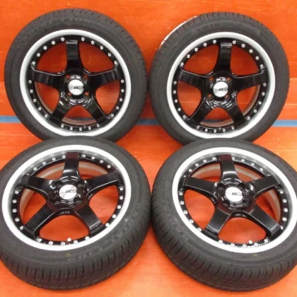 JDM O4 SSR Professor SP4R 166.0J +39 4H 100 Gloss Black 28mm Rim Depth No Tires