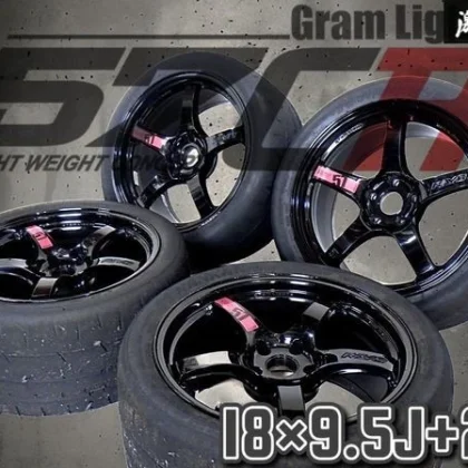 JDM GTR Size RAYS gramLIGHTS GL-57CR 189.5J +22 PCD114.3 5H 5-Lug Whee No Tires