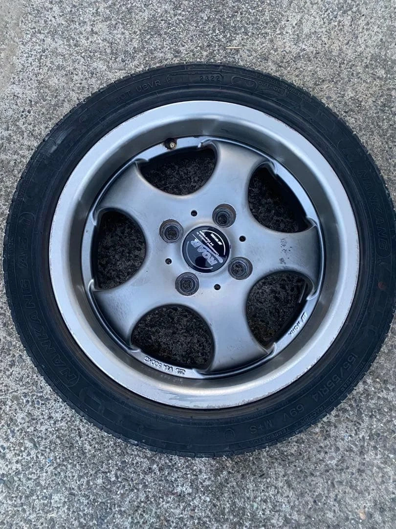 JDM WORK ROAR 4-Book Set Tires and Wheels 155/55R14 PCD100 No Tires - Image 2