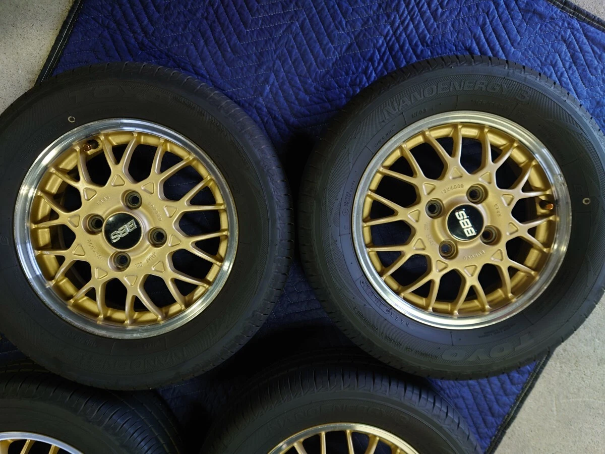 JDM BBS FORGED 13 Subaru OP tires 2023 model 165/65R13 very sharp out No Tires - Image 2