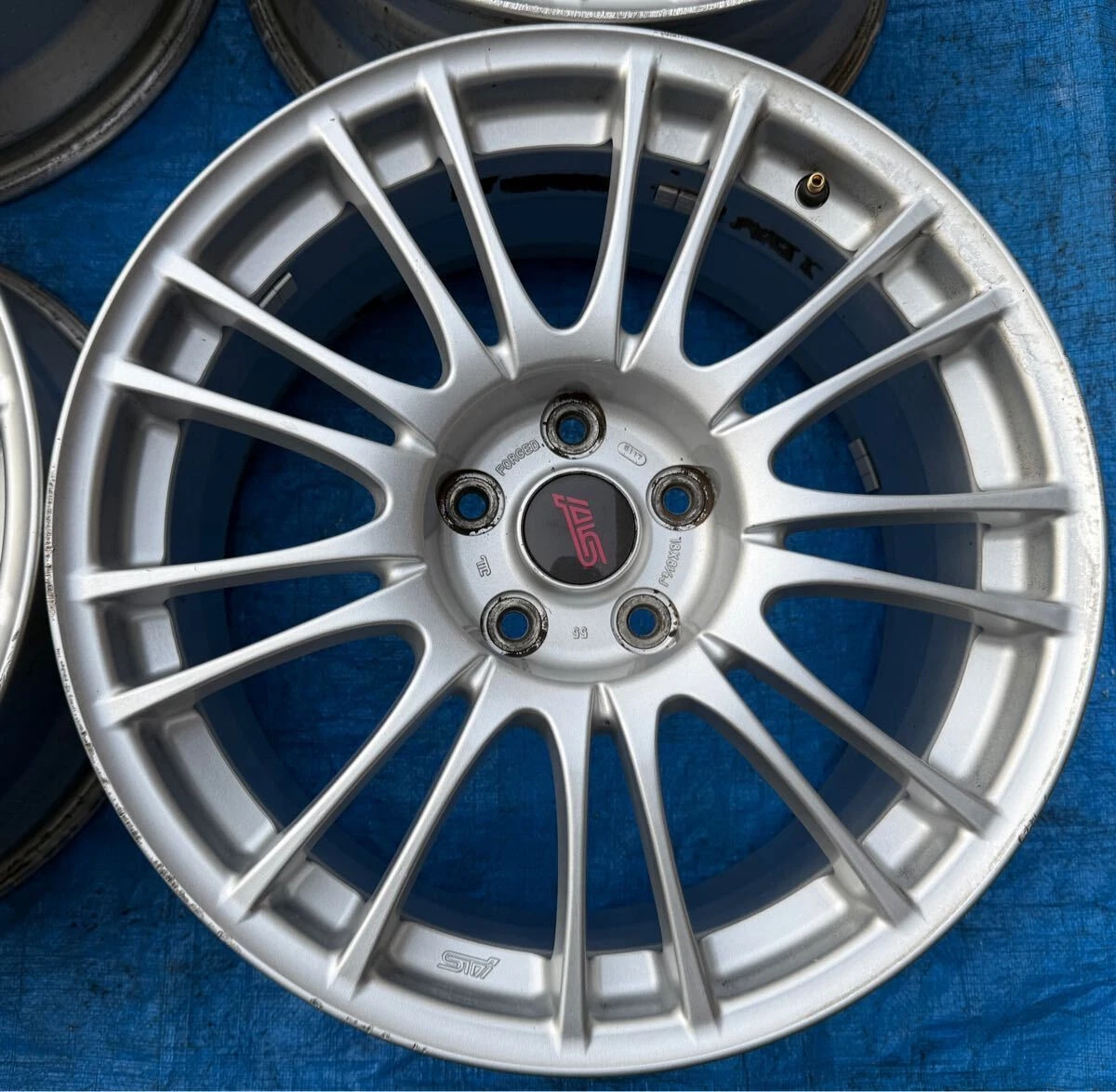 JDM Forging Subaru STI Genuine Option BBS RV739 18 8.5J +55 GVB GVF GR No Tires - Image 2