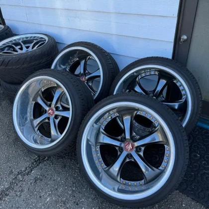 JDM Rebarrel VSKF 18-inch 10.5j 12j deep rim VS-KF plated No Tires