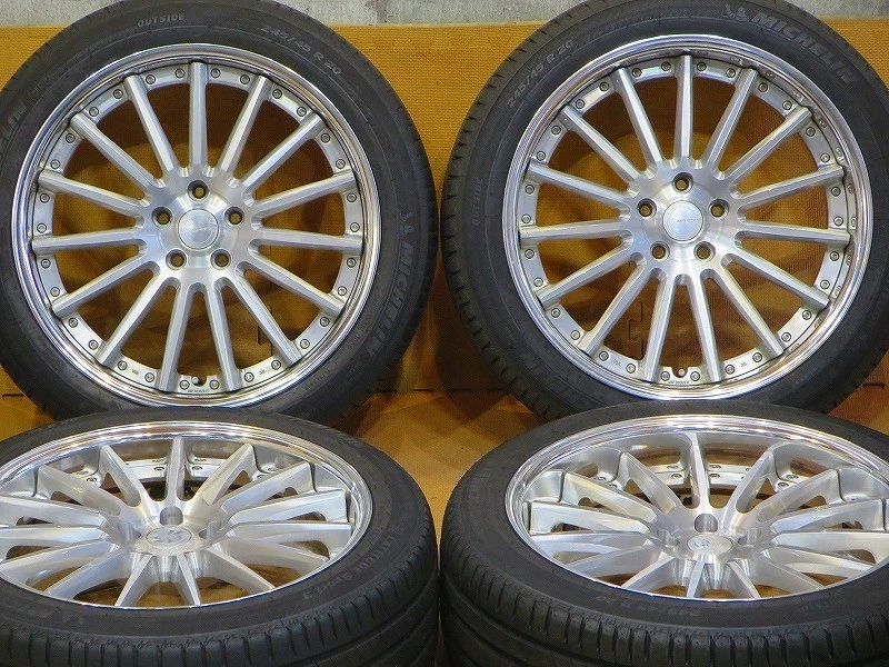 JDM Set of 4 WORK Gnosis GR201 Michelin 245/45R20 tires 209J +35/+25 P No Tires