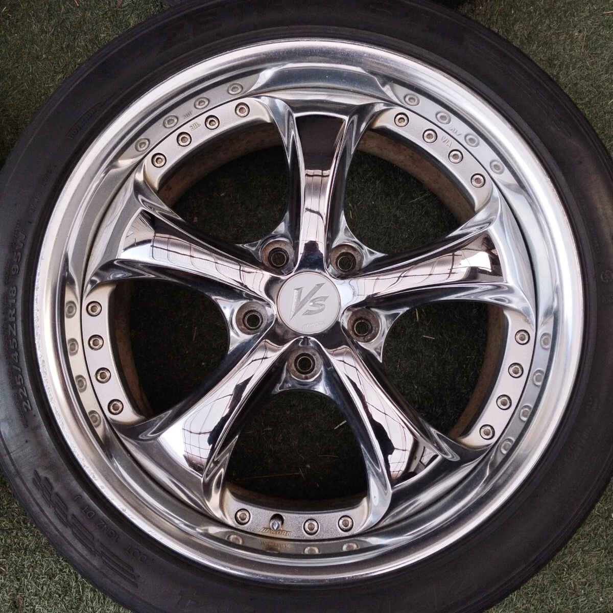 JDM WORK VS-KF 184-wheel set 8J+51 8J+45 PCD114.3 plated drift WORK No Tires - Image 4