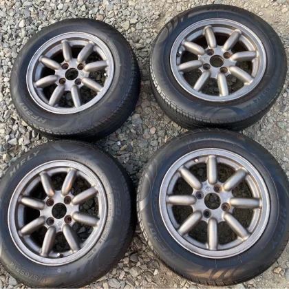 JDM Racing Service Watanabe Wheels Old Car 4H Eight-Spoke 14-inch R No Tires