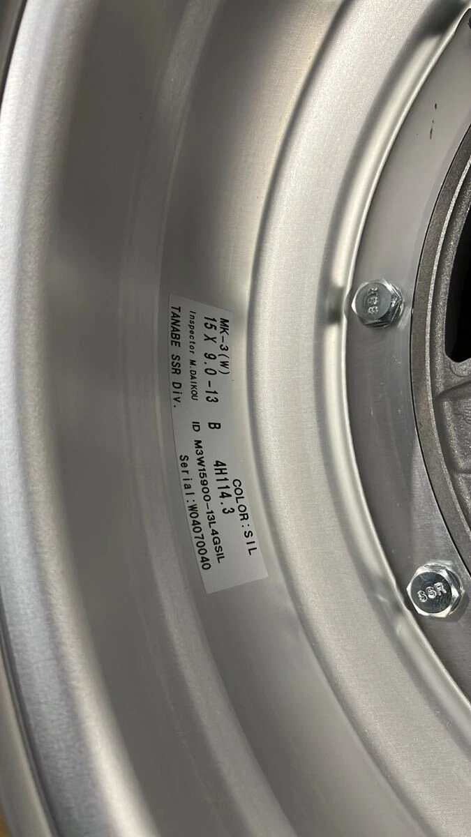 JDM SSR MK-III 159J-13 PCD114.3 B type 2-book set SPEED STAR TANABE fo No Tires - Image 4