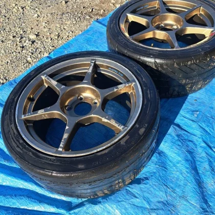 JDM P1 Racing 17-inch 114.3 5-lug 9J+47 2Book drift wheels good condit No Tires