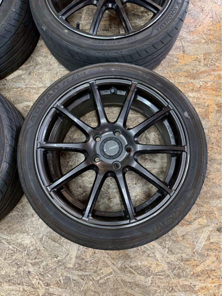 JDM Rare RAYS Gravillage ITS 57TRANSCEND 177J+50 PCD114.3 5-hole 5H Sw No Tires - Image 5