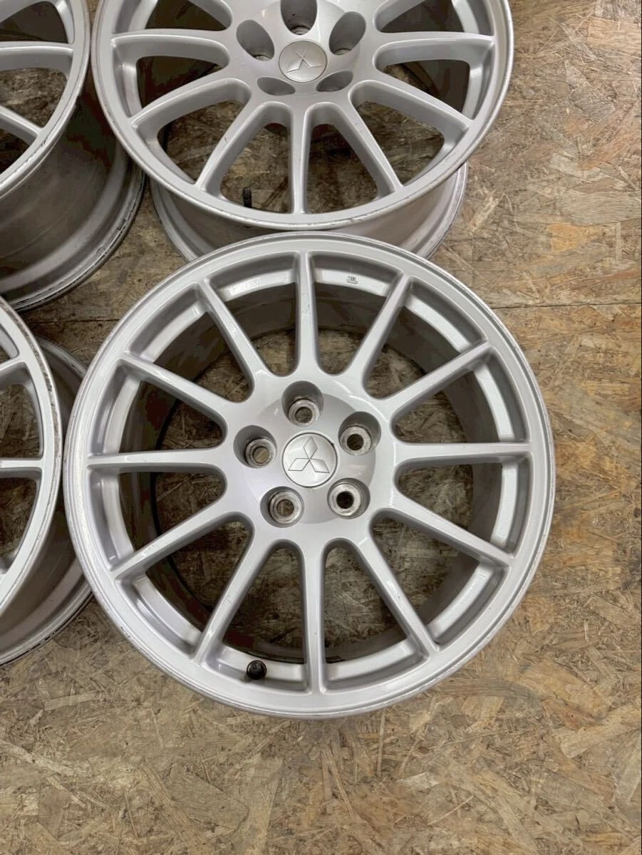 JDM Rare Mitsubishi Genuine ENKEI CZ4A Lancer Evolution 10 Wheels 188. No Tires - Image 5